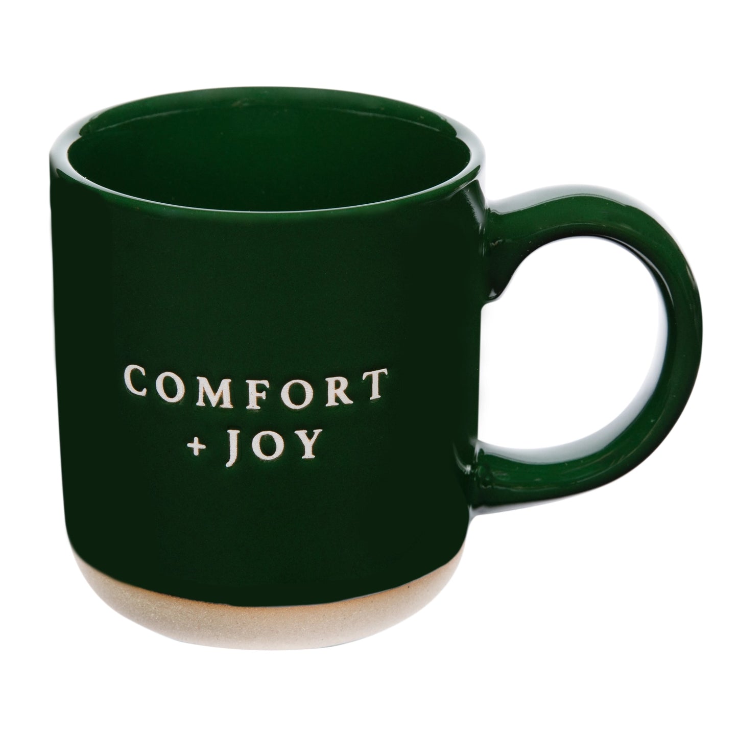 Comfort and Joy Green Stone Mug