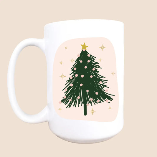 Christmas Tree 15oz White Mug