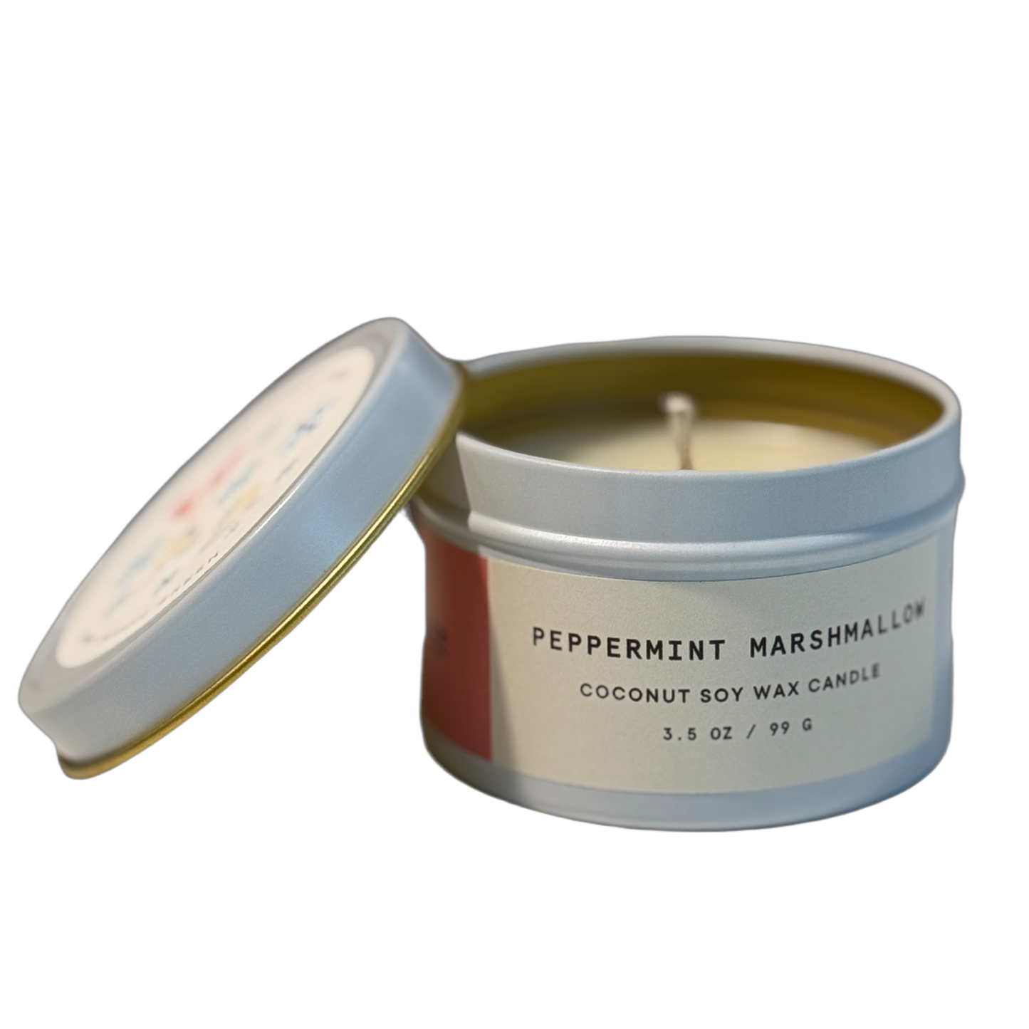 Mini Peppermint Marshmallow Coconut Soy Wax Candle