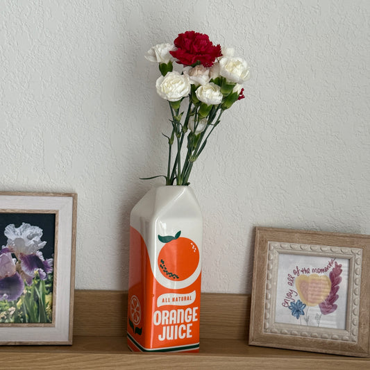 Orange Juice Jug Tall Ceramic Vase