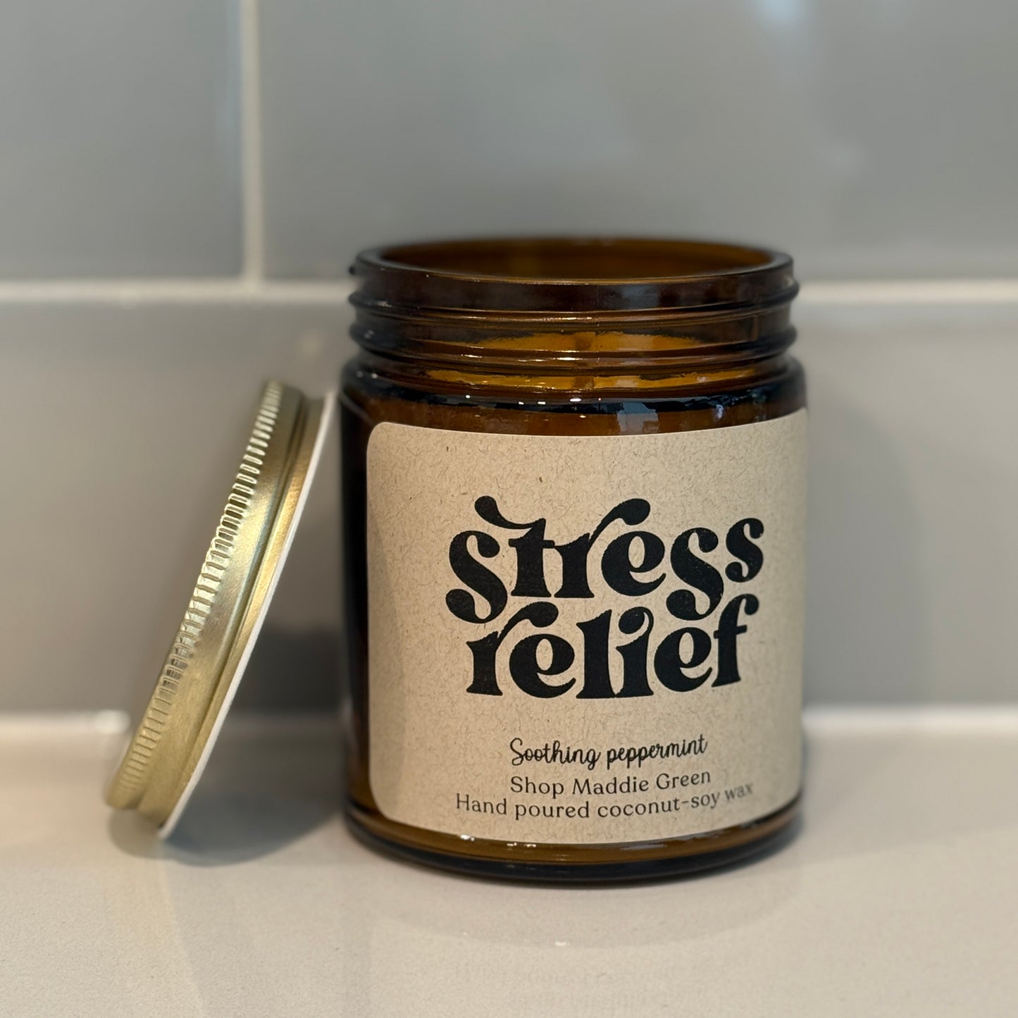 Stress Relief Peppermint Soy Candle