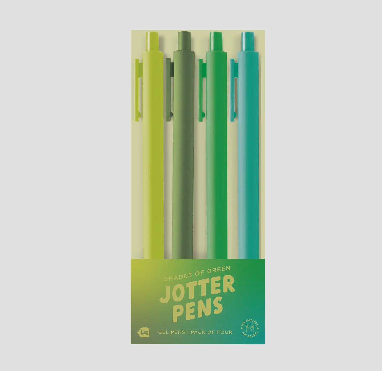 Green Gradient Pen set of 4