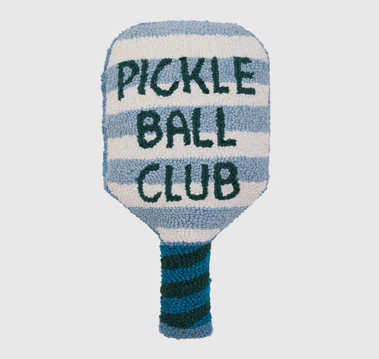 Pickle Ball Club Paddle Hook Throw Pillow