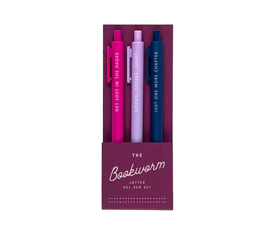 Bookworm Pen Set of 3