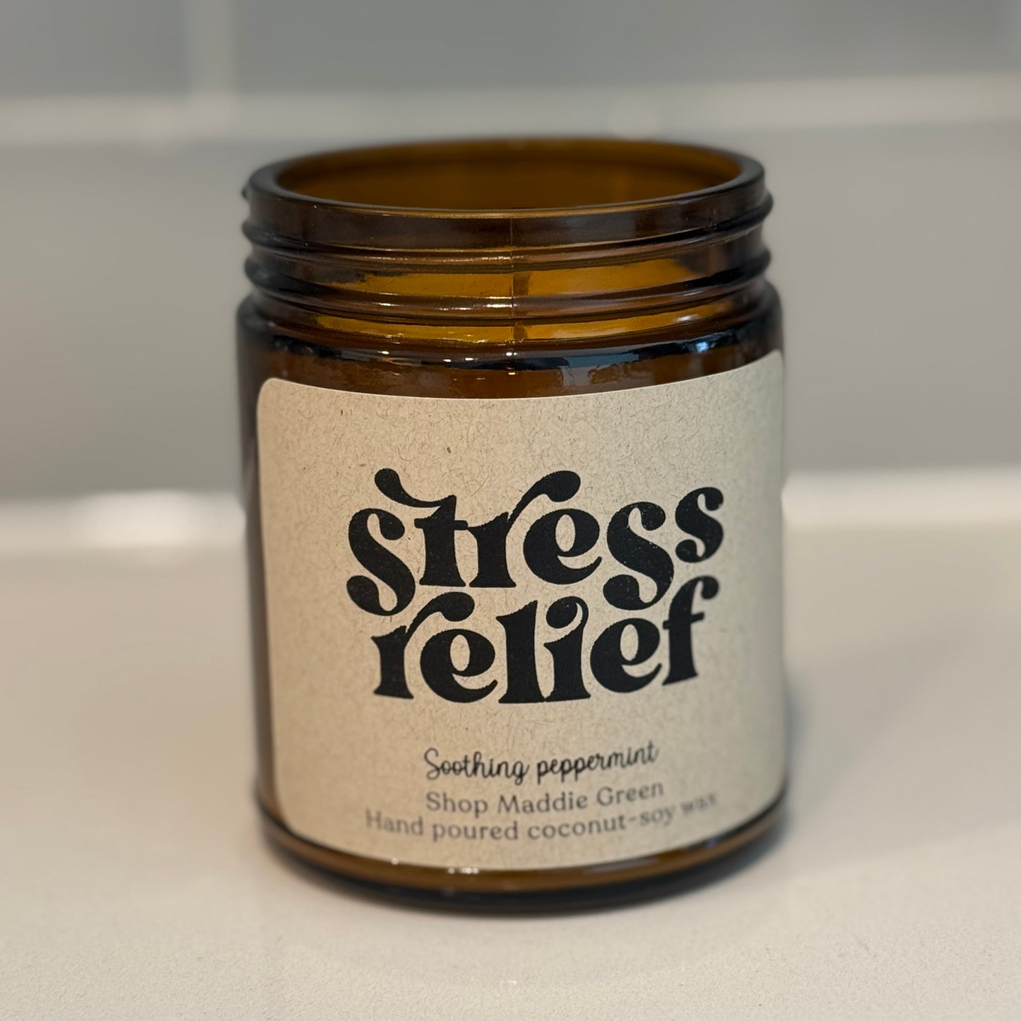 Stress Relief Peppermint Soy Candle