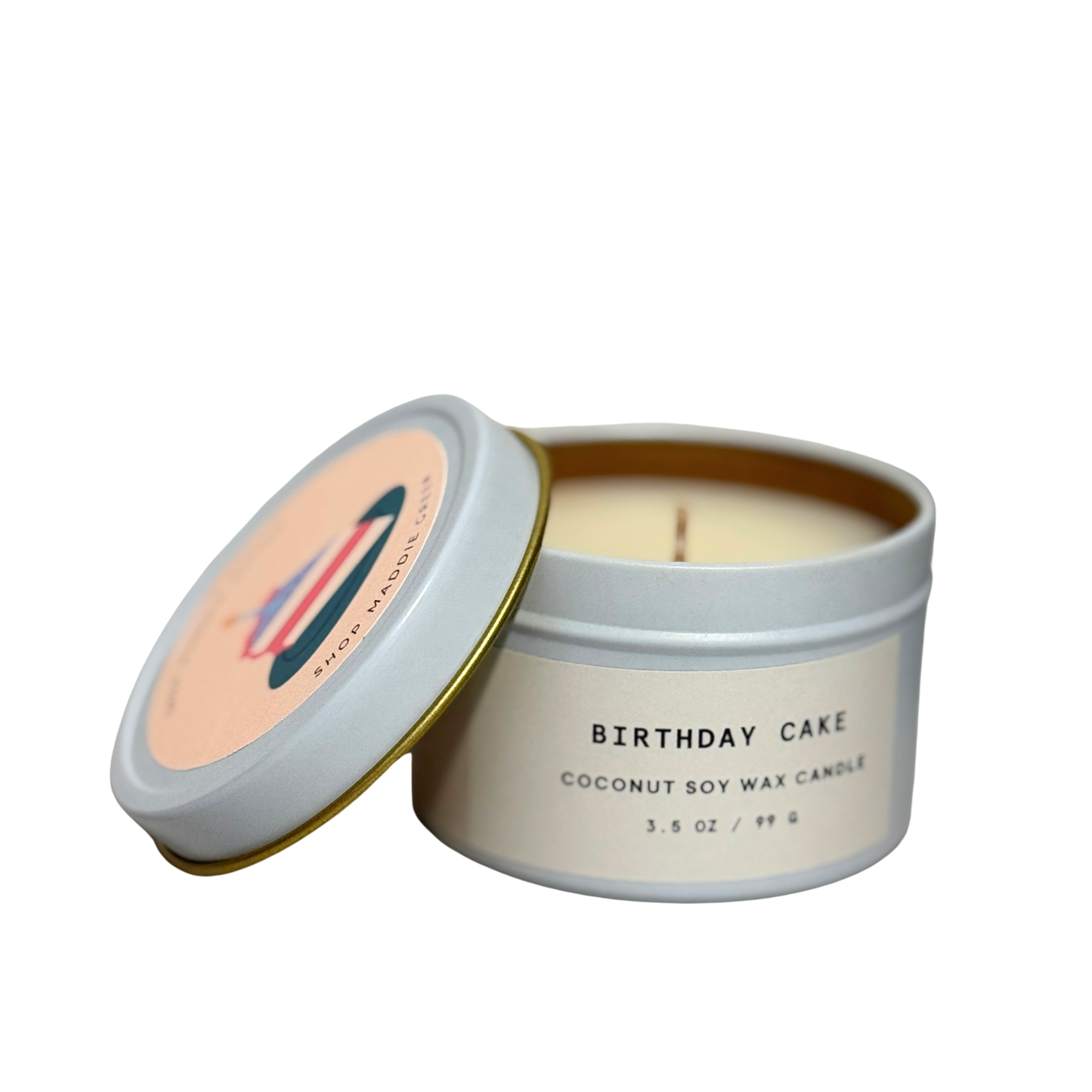 Mini Birthday Cake Coconut Soy Wax Candle