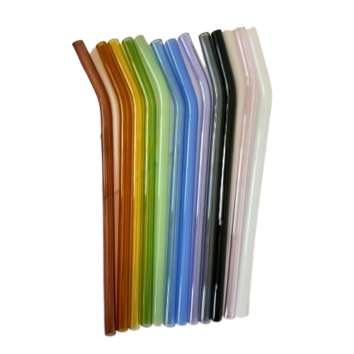 Rainbow Glass Straw