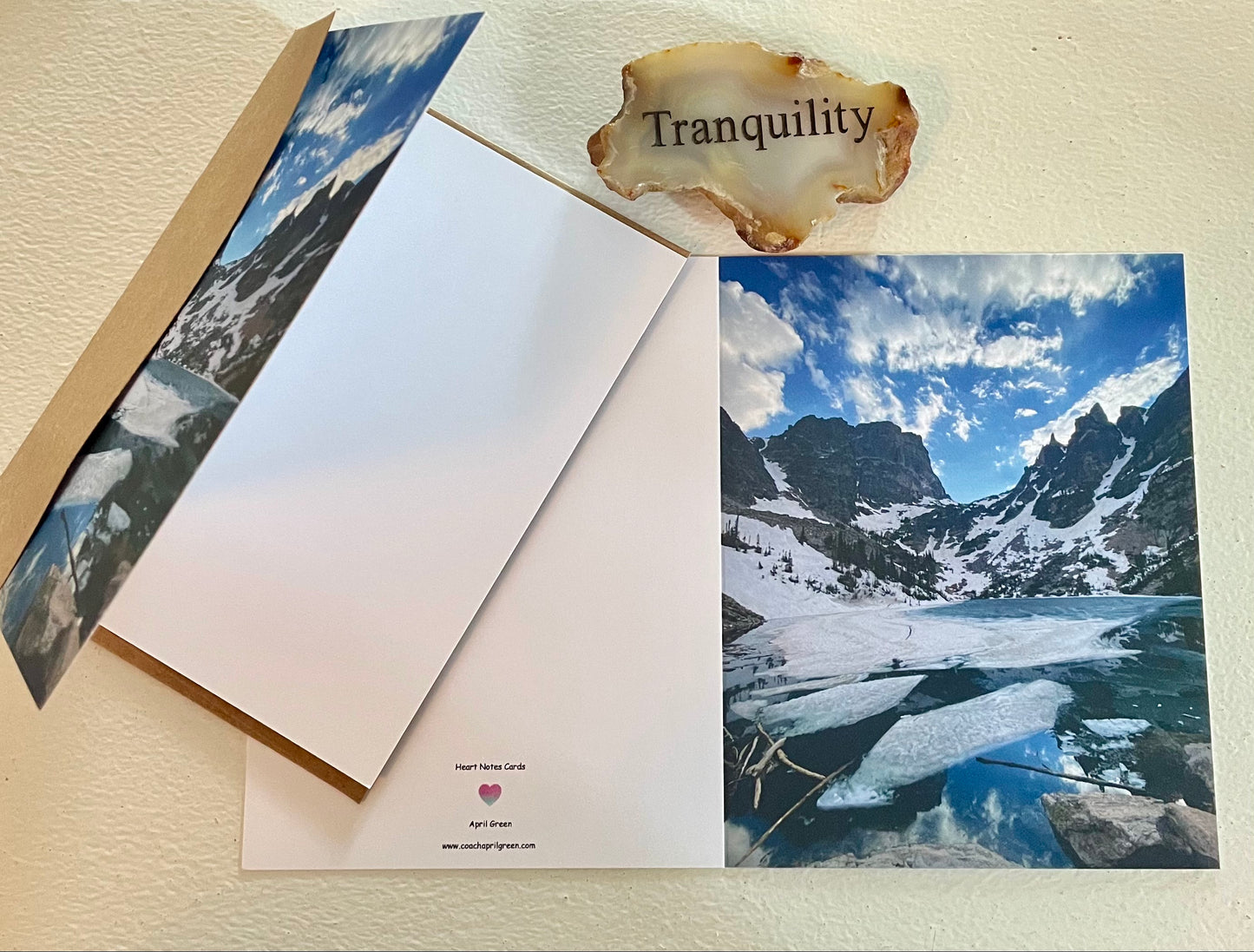 Set of 6 Boxed Emerald Lake Rocky Mountain National Park Original Nature Photography Greeting Cards with Kraft Envelopes