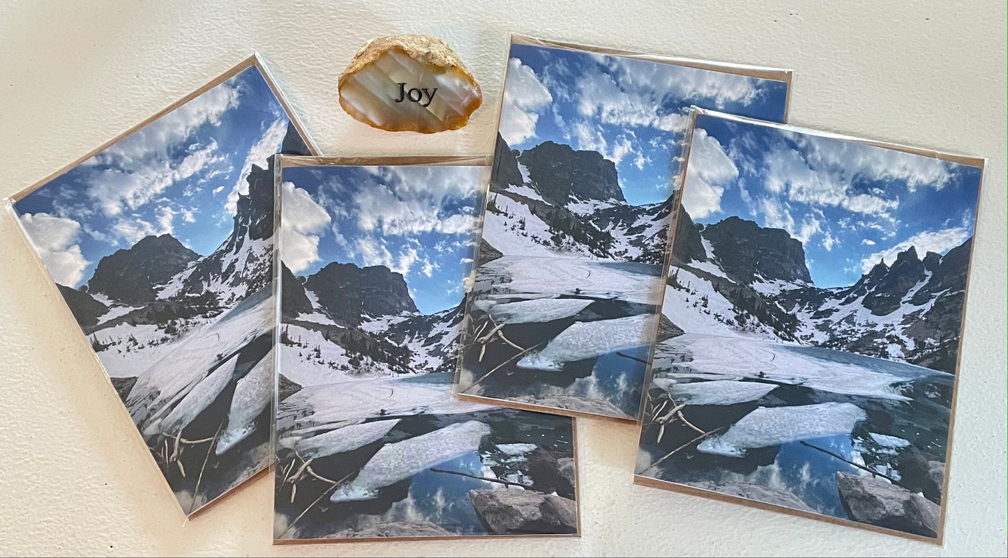 Set of 6 Boxed Emerald Lake Rocky Mountain National Park Original Nature Photography Greeting Cards with Kraft Envelopes