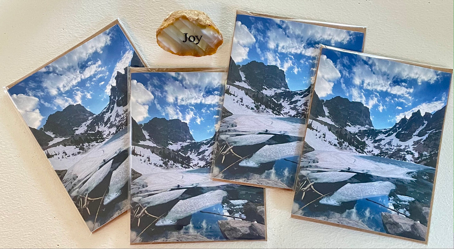 Set of 6 Boxed Emerald Lake Rocky Mountain National Park Original Nature Photography Greeting Cards with Kraft Envelopes