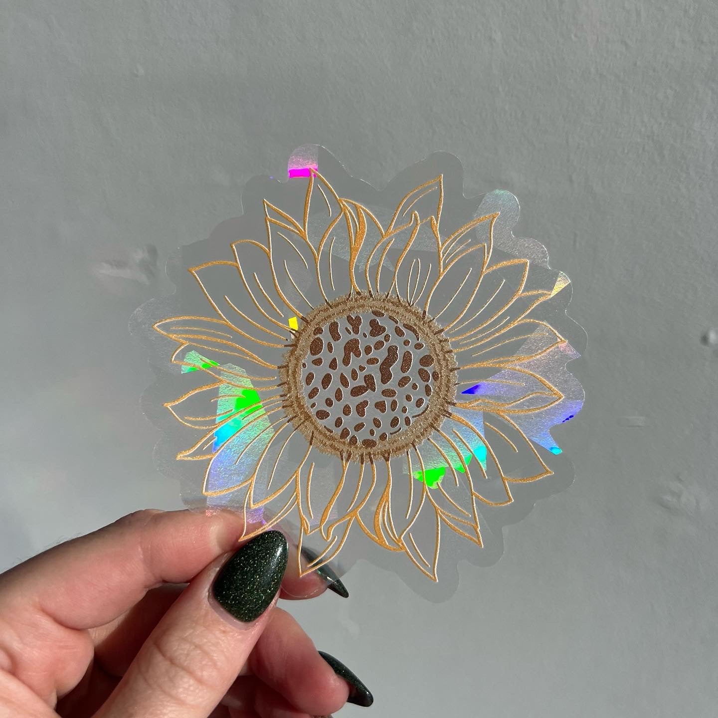 Brighter Days Ahead Flower Shaped Suncatcher Sticker Window Sticker Rainbow  Maker Sticker Sun Catcher Decal 